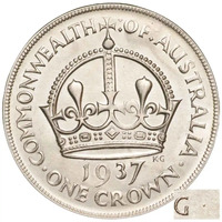 1937 Crown KG Dot Variety Extremely Fine-about Uncirculated