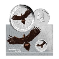 2024 Australian Wedge-tailed Eagle 10th Anniversary 1oz Silver Coloured Coin in Card