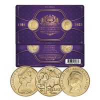 1984 First Elizabeth II $1 & 2023 First Charles III $1 Al-Br Coin Pair