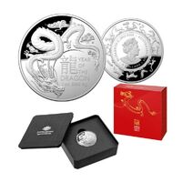 2024 $5 Lunar Series Year Of The Dragon 1 oz Fine Silver Proof Domed Coin