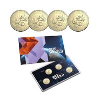 2024 $1 Out of this World- Australia In Space Suite Mintmark & Privy Mark UNC 4 Coin Set