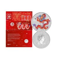 2024 Lunar New Year Red Dragon 1/2 Oz Silver Prestige Limited-Edition PNC