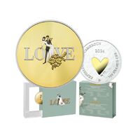 2024 Wedding Coin - Love 500 Francs Silver Coin