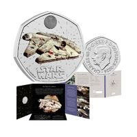 2024 50p Star Wars Millennium Falcon UK Coloured BUNC