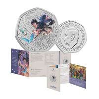 2024 50p Harry Potter the Winged Keys Coloured BUNC