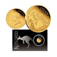 2024 $2 Mini Roo 0.5g Gold Proof Coin in Card