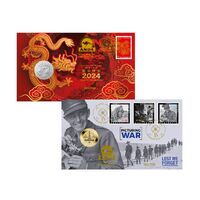 2024 ANDA Brisbane Money Expo (PM) $1 ANZAC & (RAM) 50c Lunar Dragon PNC Set