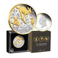  2024 $2 The Perth Mints 125th Anniversary 2oz Silver Proof Gilded Coin