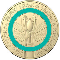 2024 $2 NRLW Coloured UNC