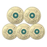 RAM Bag Of 5 x 2021 $2 Ambulance Services Coloured UNC