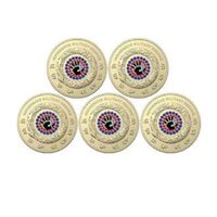 RAM Bag Of 5 x 2021 $2 Indigenous Military Services Coloured UNC