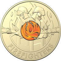 2020 $2 Firefighters Coloured Circulated in 2x2 Flip