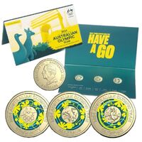 2024 Australian Paris Olympic Team $2 Coloured Uncirculated Three-Coin Set
