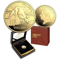2024 $10 Desert Life - Kangaroo Series 1/10 Oz Gold Proof Coin