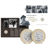 2024 £2 Winston Churchill Brilliant Uncirculated Coin Cover 