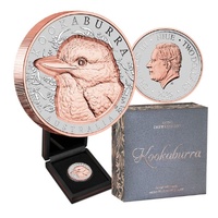 2025 Kookaburra - Native Impressions 1 Oz Silver Super Incused Rose Gold Coin
