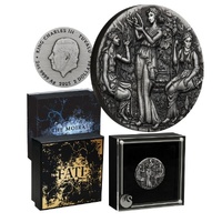 2025 Fate - The Morai 2oz Silver Antiqued High Relief Coin