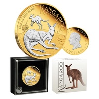 2025 $2 Australian Kangaroo 2oz Silver Proof Reverse Gilded Coin