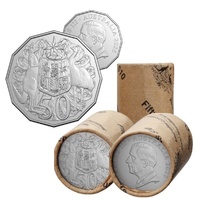 2025 50c King Charles III Circulated Non-Premium Coin Roll