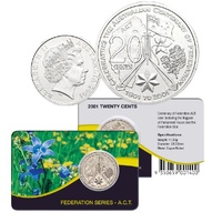 2001 20c Australia Centenary of Federation Australian Capital Territory (A.C.T) Coin Pack