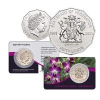 2001 50c Queensland - Australia Centenary of Federation Coin Pack Style 2