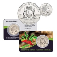 2001 50c Western Australia - Australia Centenary of Federation Coin Pack 