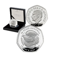 2025 50p Victory In Europe (VE Day) 80th Anniversary UK Silver Proof Coin