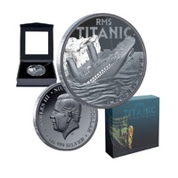 2025 $1 TITANIC Royal Mail Ship (RMS) 1oz SILVER BLACK PROOF COIN