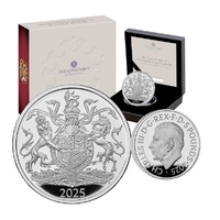 2025 £5 The Royal Arms of His Majesty King Charles III UK - Silver Proof Coin