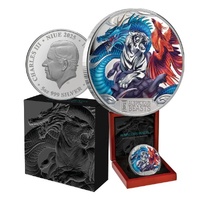 2025 $10 Auspicious Beasts 5oz Silver Proof Coin