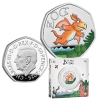2025 50p Zog Silver Proof Coloured Coin