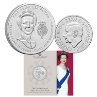 2025 £5 The 75th Birthday of HRH The Princess Royal Base Metal Pack