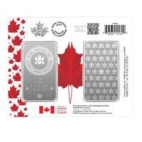2025 Proudly Canadian Packaging Premium Bullion 1oz 99.99% Pure Silver Bar 