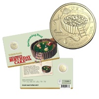 2025 $1 Swimming Pool  Australian Women's Weekly Birthday Cake Uncirculated Coin in Card