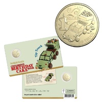 2025 $1 Tip Truck Australian Women's Weekly Birthday Cake Uncirculated Coin in Card
