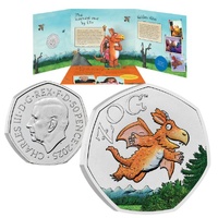 2025 50p Zog Coloured  Brilliant Uncirculated Coin