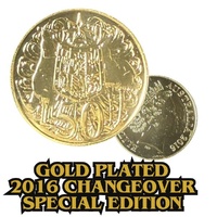 NO CARD 2016 Round 50c Open Day Gold Plated Uncirculated Coin 50th Anniversary of Decimal Currency Special Release