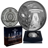 2025 $1 Alien Abduction 1oz Silver Black Proof Coin