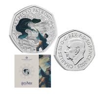 2025 50p Harry Potter - The Patronus Coloured Brilliant Uncirculated Coin