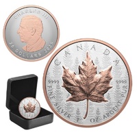 2025 $20 Silver Maple Leaf (SML) 1oz Fine Silver Coin Ultra High Relief