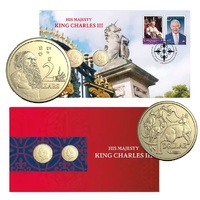 2025 $1 & $2 King Charles III Two-Coin PNC