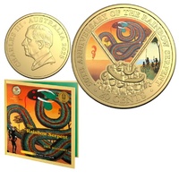 2025 20c 50th Anniversary of The Rainbow Serpent - Gold Plated Deluxe Special Edition Coloured Uncirculated Coin