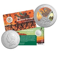 2025 20c 50th Anniversary of The Rainbow Serpent -  Coloured Uncirculated Coin In Card