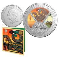 2025 20c 50th Anniversary of The Rainbow Serpent - Special Edition Book Coloured Uncirculated Coin