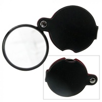 Folding Pocket Magnifier with 3.5x 50mm Glass Lens and Padded Cover