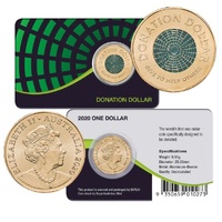 2020 $1 Australia Donation Dollar Colour Aluminium-Bronze Uncirculated  Coin Pack