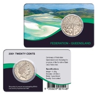 2001 20c Australia Centenary of Federation  Queensland Cupro-Nickel  Uncirculated Coin Pack