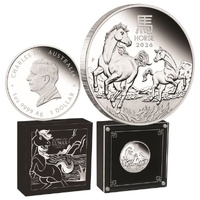 2026 $1 Australian Lunar Series III Year of the Horse 1 Oz Silver Proof Coin 