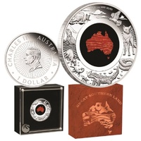 2025 $1 Great Southern Land Snakeskin Jasper 1oz Silver Proof Coin 