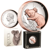 2025 $8 Australian Koala 5oz Silver Proof High Relief Gilded Coin